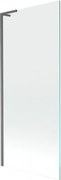 Mexen Next L parawan nawannowy 1-skrzydłowy 80 x 150 cm, transparent, gun gray szczotkowany - 895-080-000-03-00-66