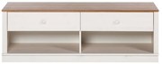Biała szafka pod TV z litego drewna sosnowego 137x47 cm Anita – Støraa