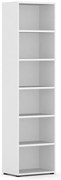 Biblioteka INTEGRO, 2300 x 600 x 400 mm, 5 półek, biały