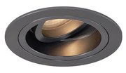 Zestaw 6 Nowoczesnych reflektorów wpuszczanych Gunmetal GU10 50mm Okrągłe z możliwością przechylania - Chuck Oswietlenie wewnetrzne