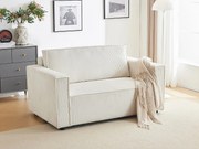 Sofa rozkładana "Grenelle" z prostego sztruksu - 2-osobowa - Beżowa