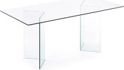 Stół ze szklanym blatem 90x200 cm Burano – Kave Home