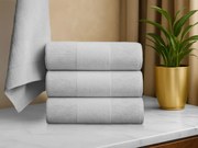 Zestaw ręczników CARRARA 30x30 cm jasnoszary 100% bawełna, 3 szt.