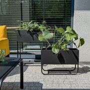 Kwietnik 60 x 23 x 40 cm czarny PATIO