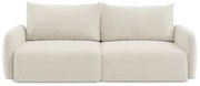 Kremowa rozkładana/ze schowkiem sofa 238 cm Kalena – Makamii