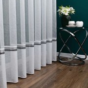 Firana gładka markizeta Trzy Pasy nowoczesna wys. 300 cm z ołowianką