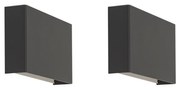 Zestaw 2 nowoczesnych lamp ściennych czarnych - Otan