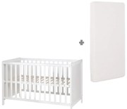 Białe łóżeczko 60x120 cm – Roba