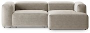 Beżowy narożnik (prawostronny/z szezlongiem) Bergamo – Cosmopolitan Design