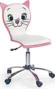 Fotel dla dziecka KITTY 2 biały/różowy HALMAR