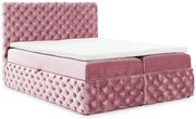 Różowe pikowane łóżko z pojemnikiem 5 rozmiarów T6-F34