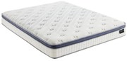 Materac 140 x 190 cm hybrydowy z kieszeniowymi sprężynami 7 stref, z pianką termoelastyczną, grubość 25 cm - MALAO od PALACIO