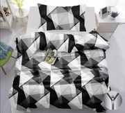 PrzytulneMieszkanie.pl PrzytulneMieszkanie.pl Bawełniana pościel TRIANGLES czarna Rozmiar pościeli: 70 x 90 cm | 140 x 200 cm