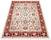 Prostokątny kremowy dywan z frędzlami P9-G92