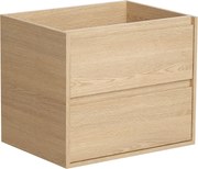 Szafka łazienkowa wisząca pod umywalkę - Okleina dębowa - 60 cm - MILIPAM