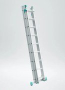 Aluminiowa trzyczęściowa drabina uniwersalna ALVE EUROSTYL przystosowana do używania na schodach, 3x9 szczebli, długość 5,69 m
