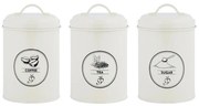 Stalowe pojemniki na żywność 3 szt. na kawę/na herbatę – Esschert Design