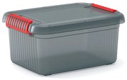Szary plastikowy pojemnik z pokrywką 39x29x18 cm K Latch Box – KIS