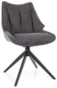 Krzesło tapicerowane CODA BREGO ciemny szary obrotowe SIGNAL