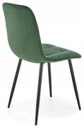 K526 krzesło ciemny zielony czarny tapicerowane velvet