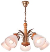 Lampa wisząca TULIPAN 5xE27/60W/230V buk na łańcuchu