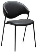 Czarne krzesło z imitacji skóry Zone – DAN-FORM Denmark