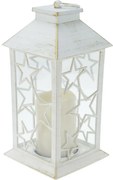 Latarnia ze świeczką LED Trifle Star biały, 14 x 28 cm