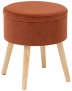 Taboret welurowy ze schowkiem TESS