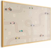 Plakat Wyścigowe autka 30x21 cm z ramą złotą bez marginesu ARTGEIST B