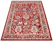 Prostokątny czerwony dywan w stylu retro B5-Z91