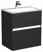 Szafka pod umywalkę NEO 60 cm czarny mat z oświetleniem LED KROFAM