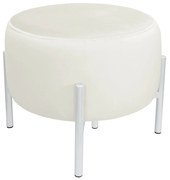 Pufa OLA LOFT ławka podnóżek metal biała MG50