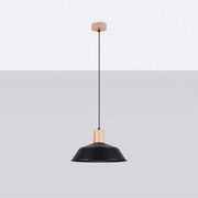 Lampy wiszące skandynawski Fanova, stal - 1 źródło światła 4000K - L.34 x H.120 cm - czarny