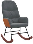 Ciemnoszary tapicerowany fotel bujany S5-K50