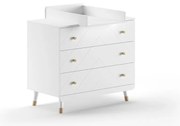 Biała komoda dziecięca z przewijakiem 100x100x74 cm Billy – Vipack