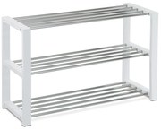 Półka na buty 3 piętra, biały, 80 x 30 x 50 cm, 3 piętra