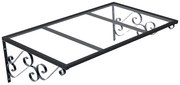 Daszek nad drzwi nachylony z aluminium szer. 140 x gł. 80 cm - AMBAN