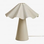 Lampa Stołowa ↑40 Cm Z Żelaza Veyora Kremowa Tapioca - Sklum