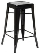 Wysoki, Stalowy, Sztaplowany Stołek Lix Czarna & ↑65 Cm - Sklum
