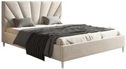Kremowe tapicerowane łóżko 180x200 A8-K55