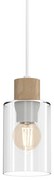 Lampa wisząca MADERA 1xE27, pojedyncza, klosz szklany