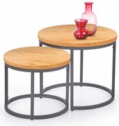 Zestaw dwóch stolików w stylu loft - R0-F21