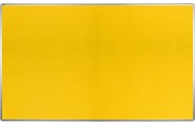 Tablica tekstylna ekoTAB w aluminiowej ramie, 2000 x 1200 mm, żółta