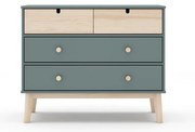 Szarozielona komoda dziecięca 100x81x40 cm Estefania – Marckeric