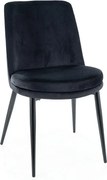 Krzesło tapicerowane KAYLA VELVET czarne SIGNAL
