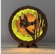 Li-Go 23625/DUB2 - Ściemnialna dekoracja stołowa LED/12W/230V 20x22 cm dąb