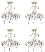 Komplet czterech żyrandoli kryształowych - 4X EX130 N7-T13