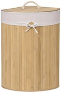 Bambusowy narożny kosz na pranie w kolorze naturalnym N8-K77