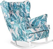 Fotel Uszak bujany turkusowe liście MONSTERY salon