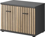 Szafka na buty z siedziskiem MARCO antracyt/dąb artisan